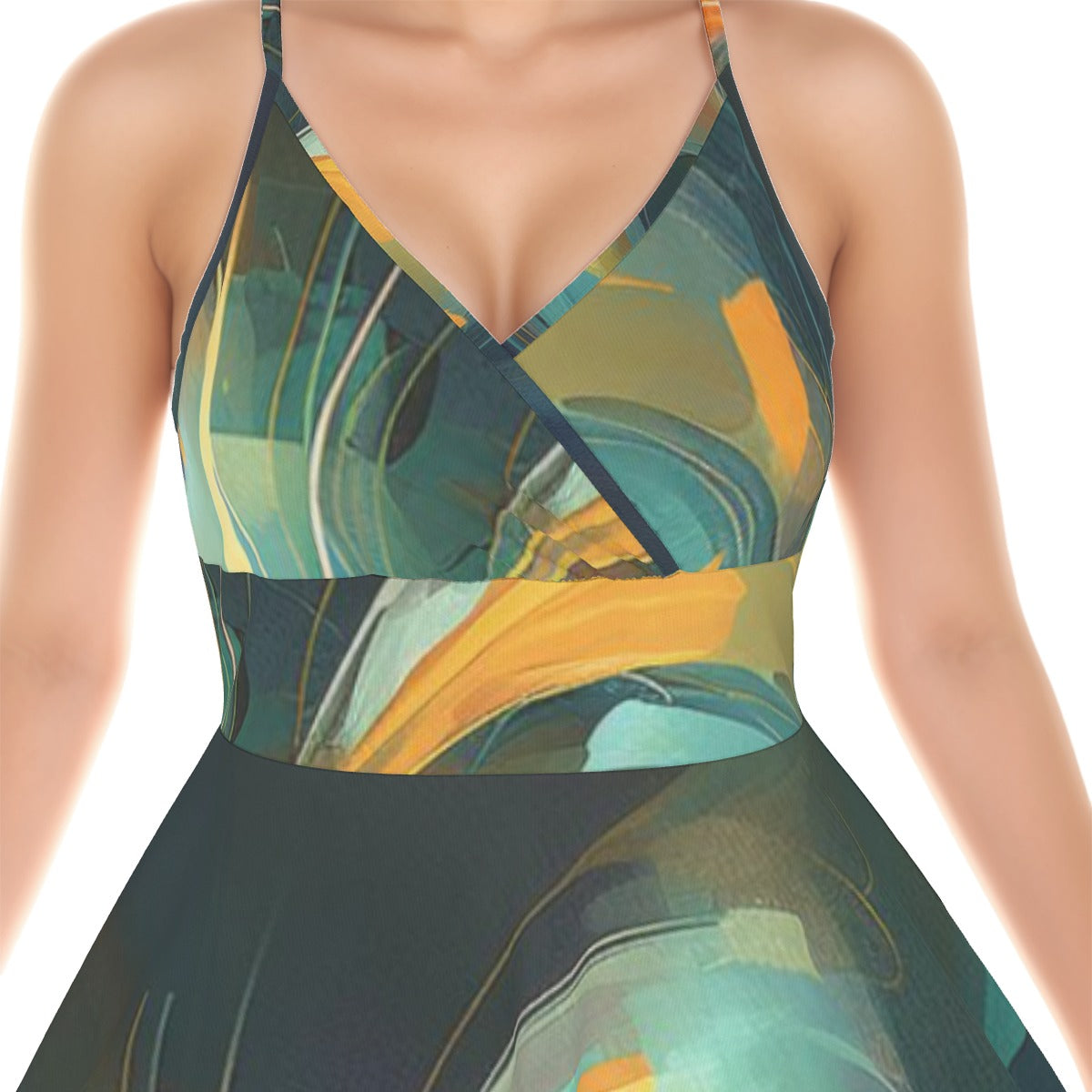 All-Over Print Women‘s Cross Cami Dress