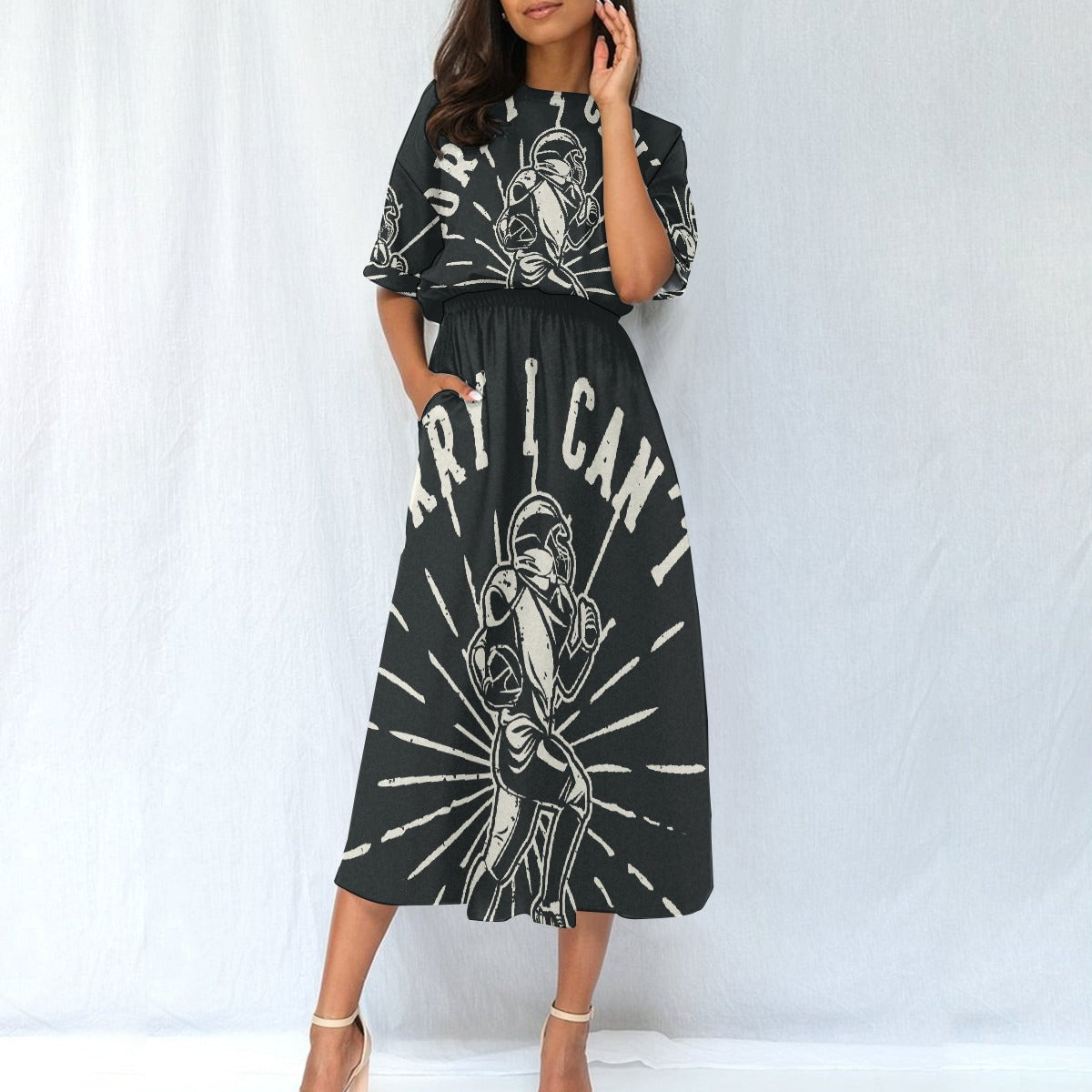 All-Over Print Women's Elastic Waist Dress