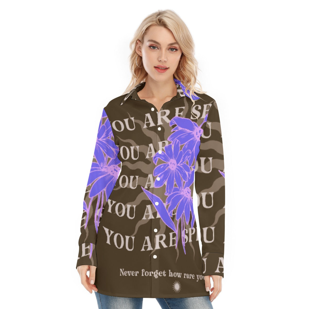 All-Over Print Women's Long Shirt