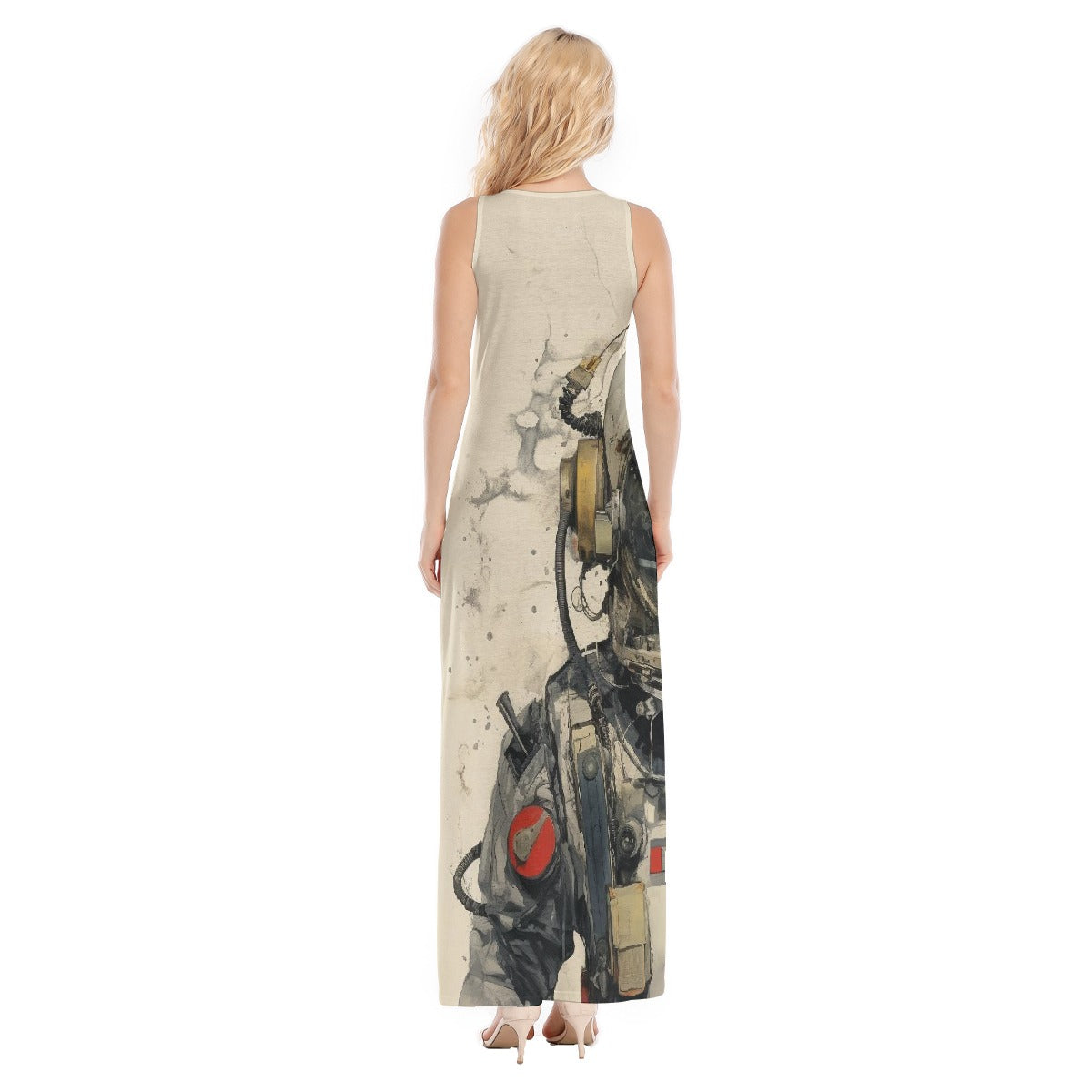 All-Over Print Women's Vest Dress | Length To Ankle