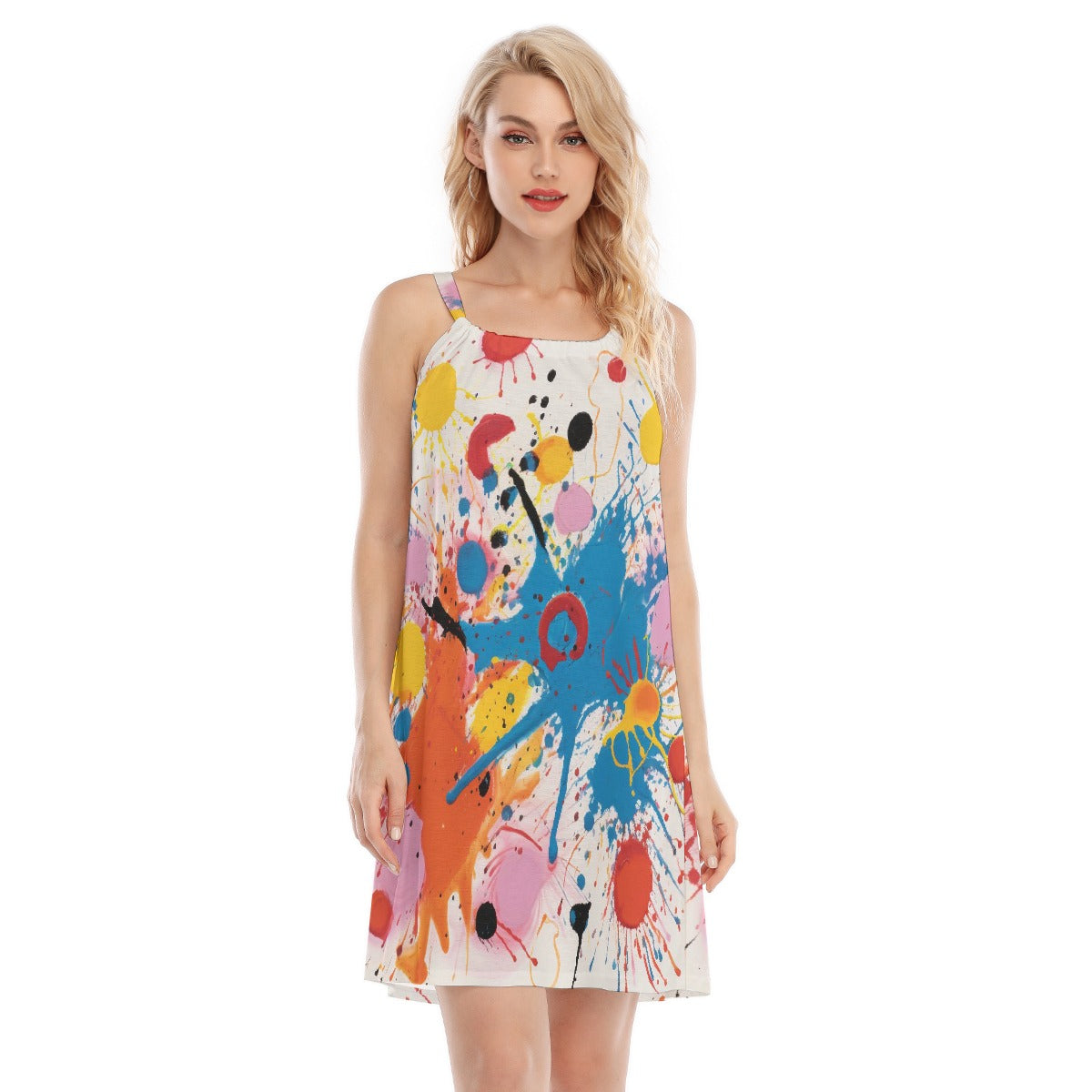 All-Over Print Women's O-neck Cami Dress