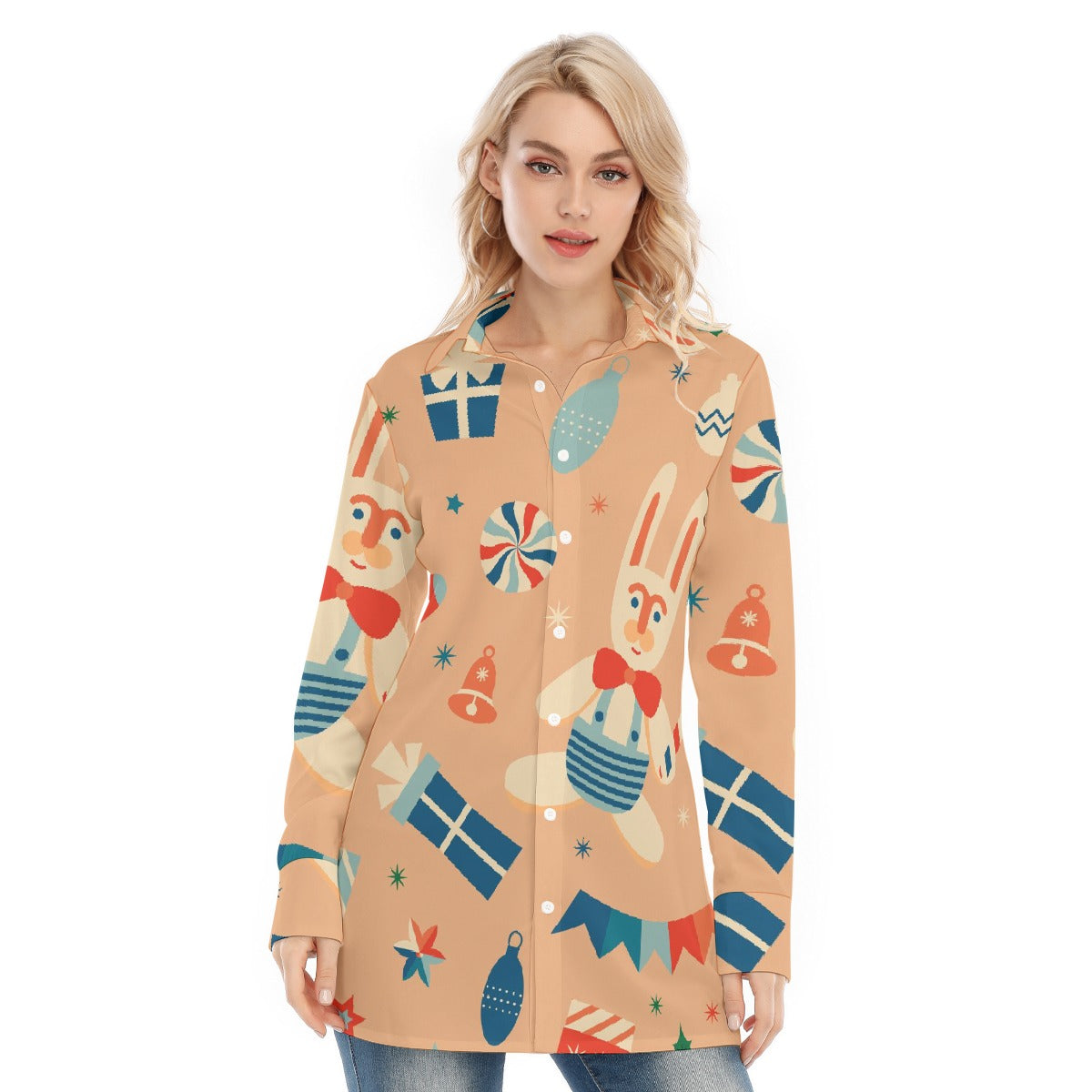 All-Over Print Women's Long Shirt