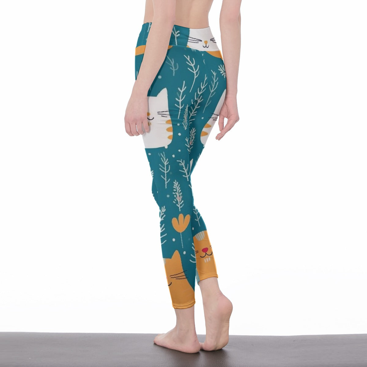 All-Over Print Women's High Waist Leggings | Side Stitch Closure