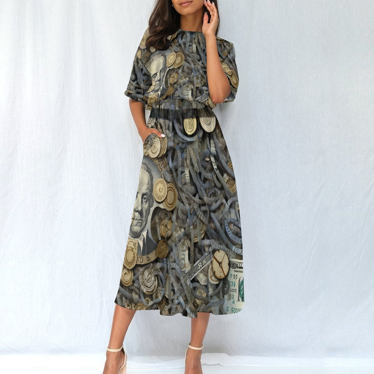 All-Over Print Women's Elastic Waist Dress