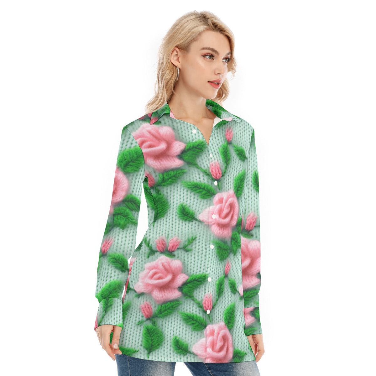 All-Over Print Women's Long Shirt