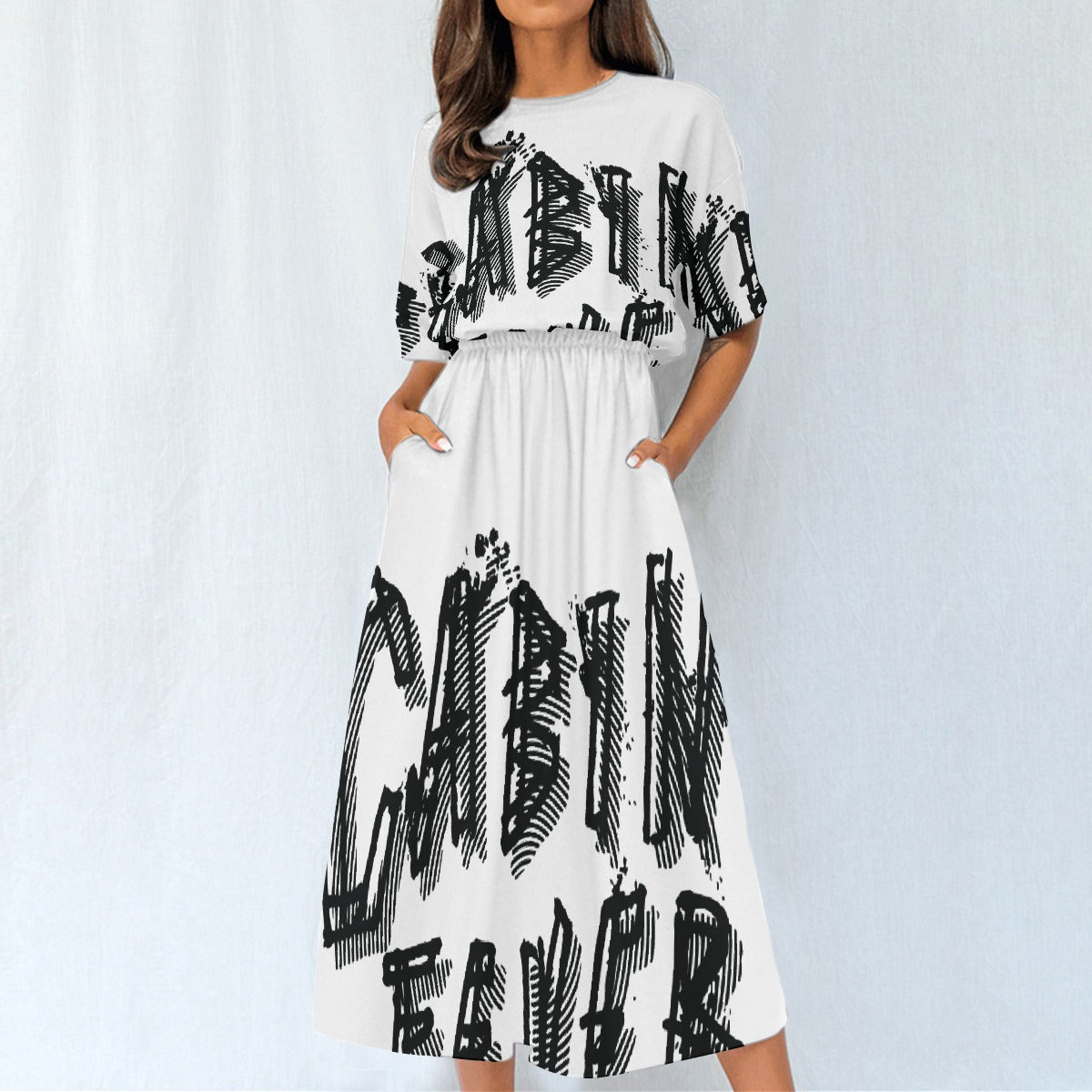 All-Over Print Women's Elastic Waist Dress