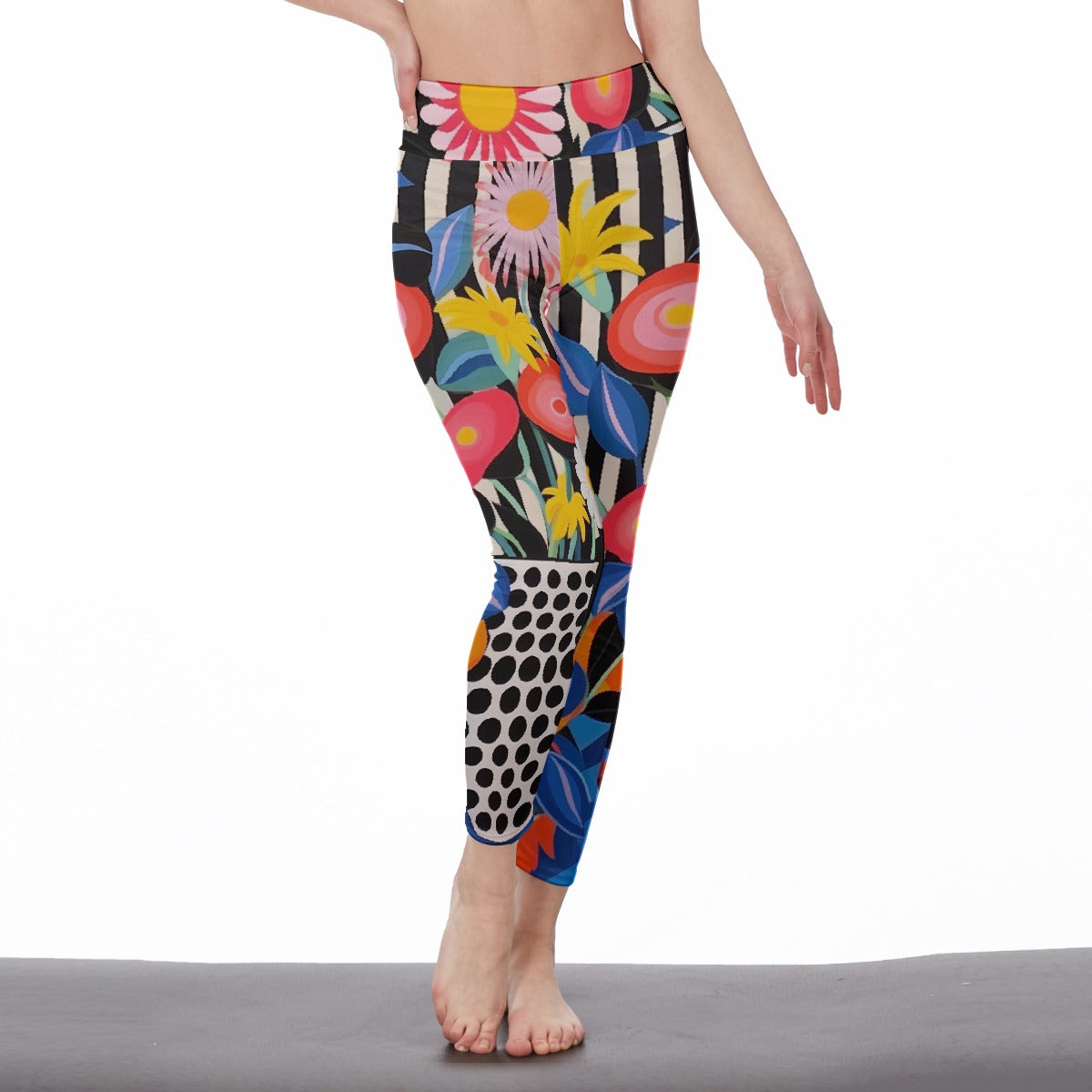 All-Over Print Women's High Waist Leggings | Side Stitch Closure