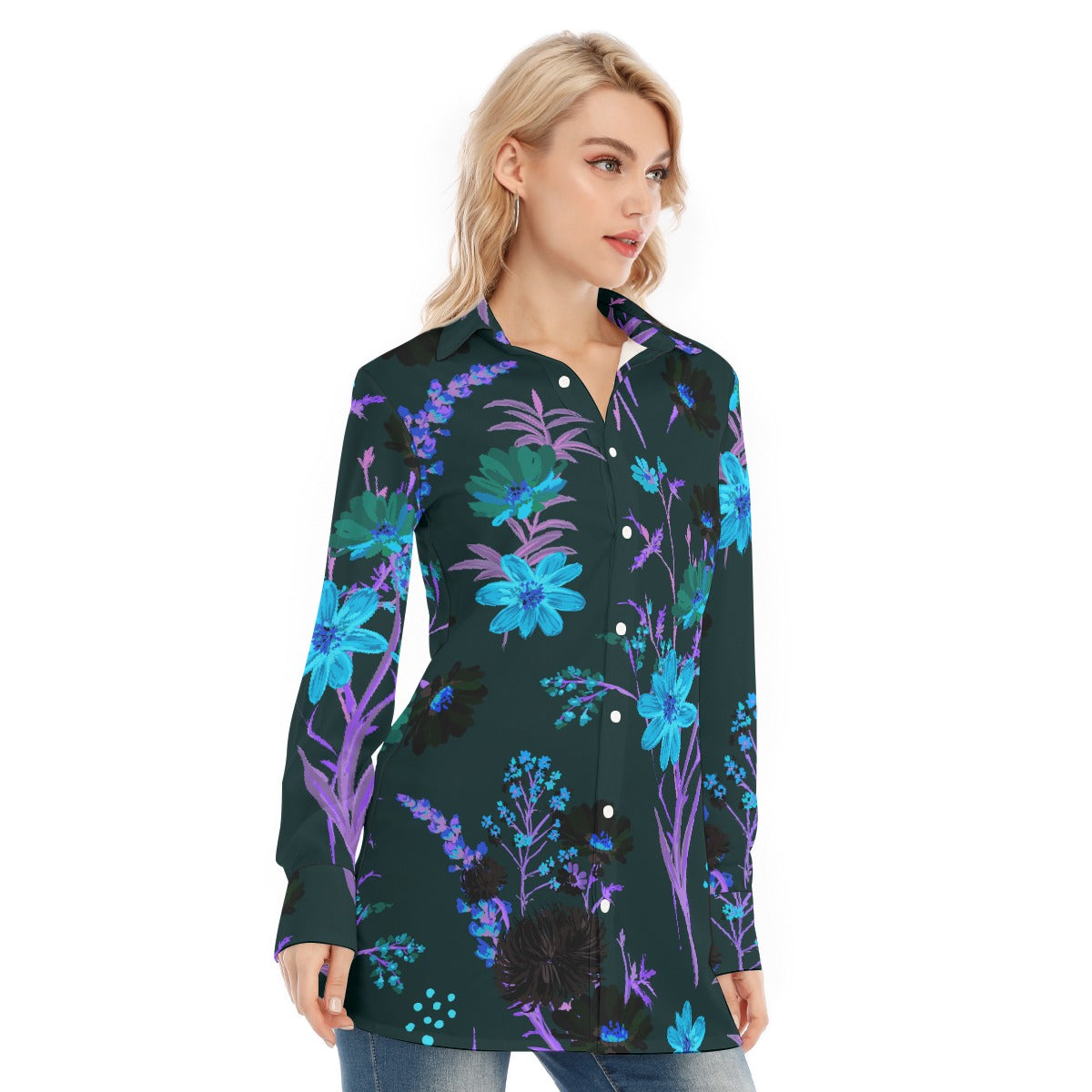 All-Over Print Women's Long Shirt