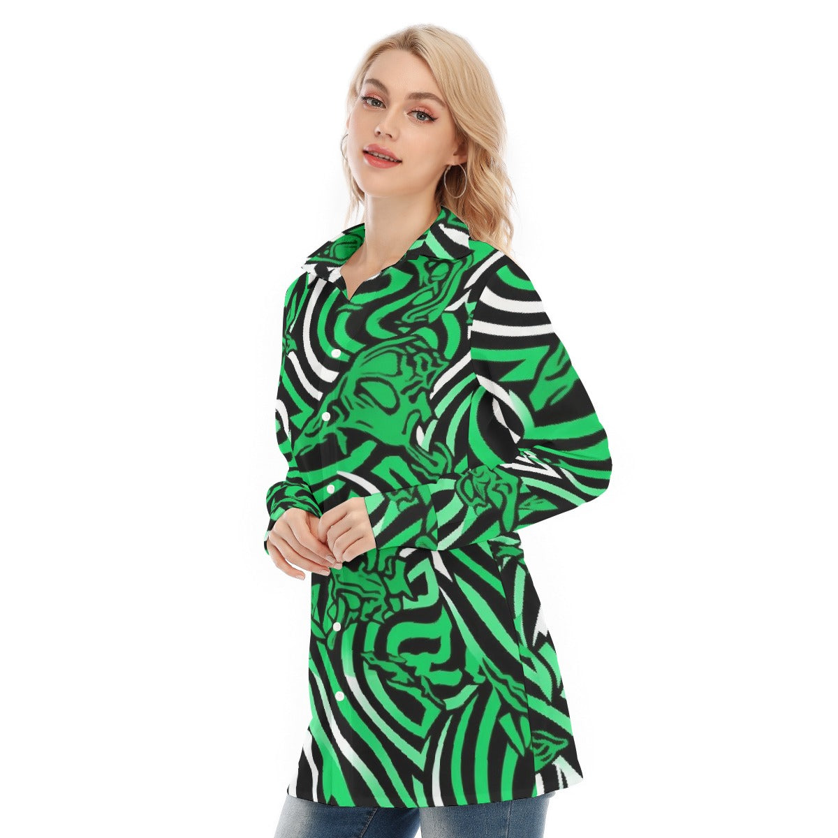 All-Over Print Women's Long Shirt