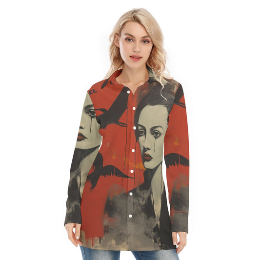 All-Over Print Women's Long Shirt