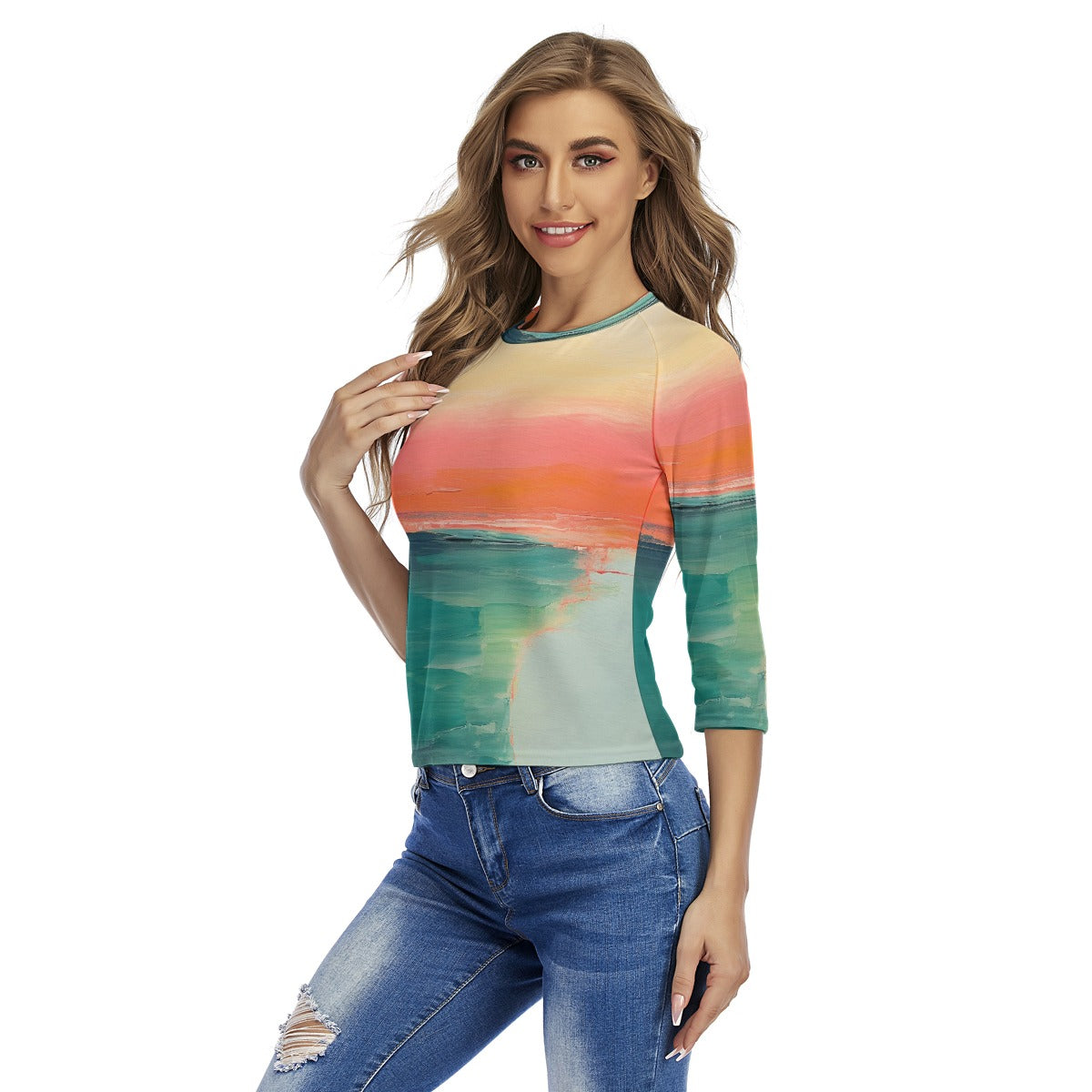 All-Over Print Women's Raglan Sleeves T-shirts