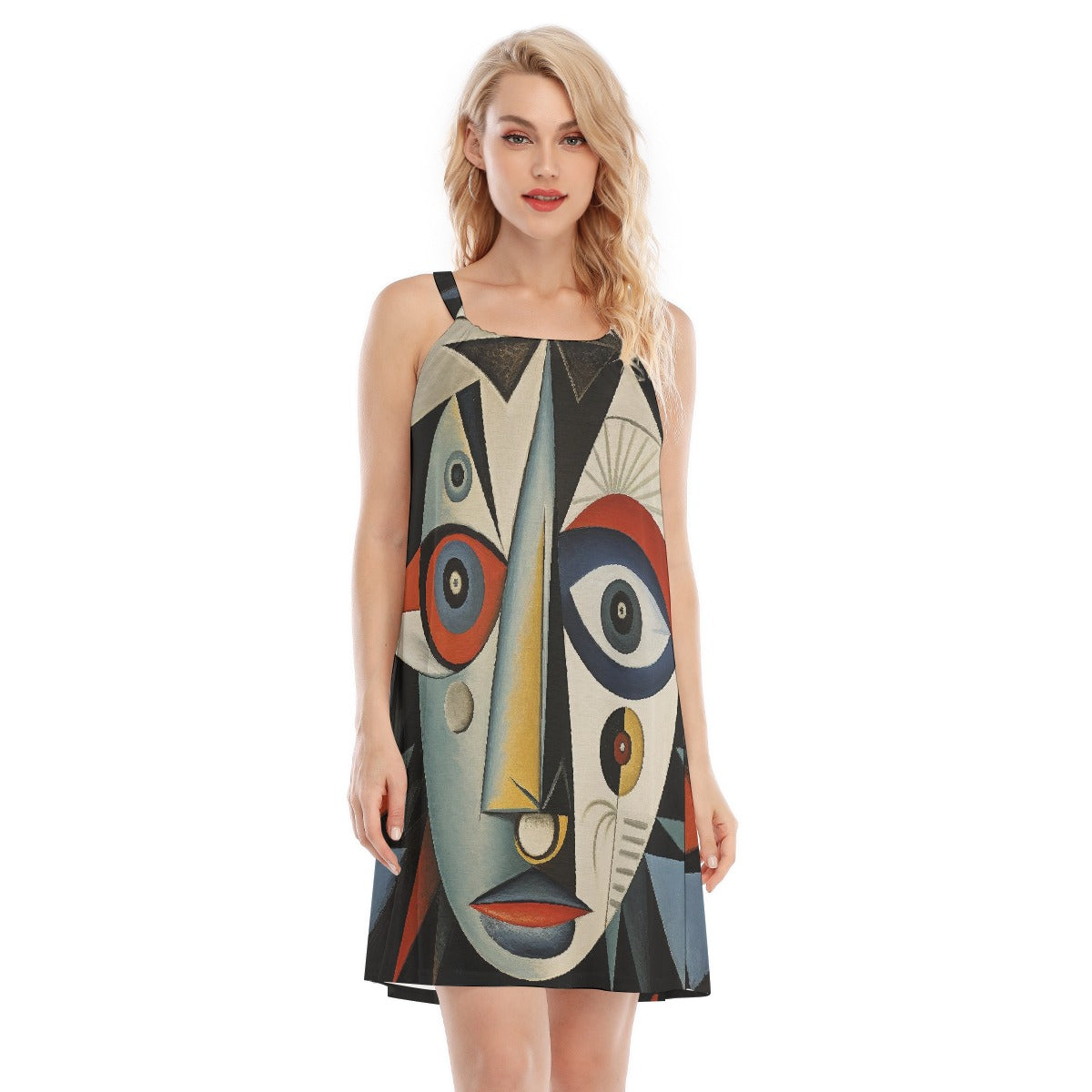 All-Over Print Women's O-neck Cami Dress