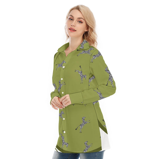 All-Over Print Women's Long Shirt