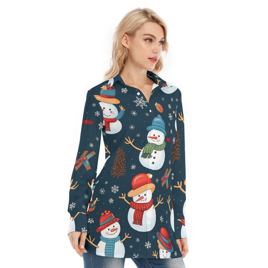 All-Over Print Women's Long Shirt