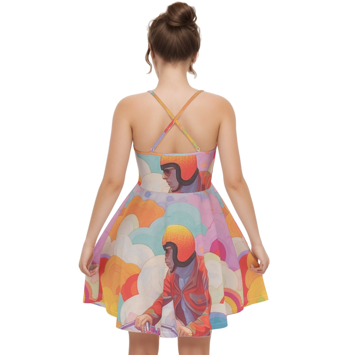 All-Over Print Women‘s Cross Cami Dress