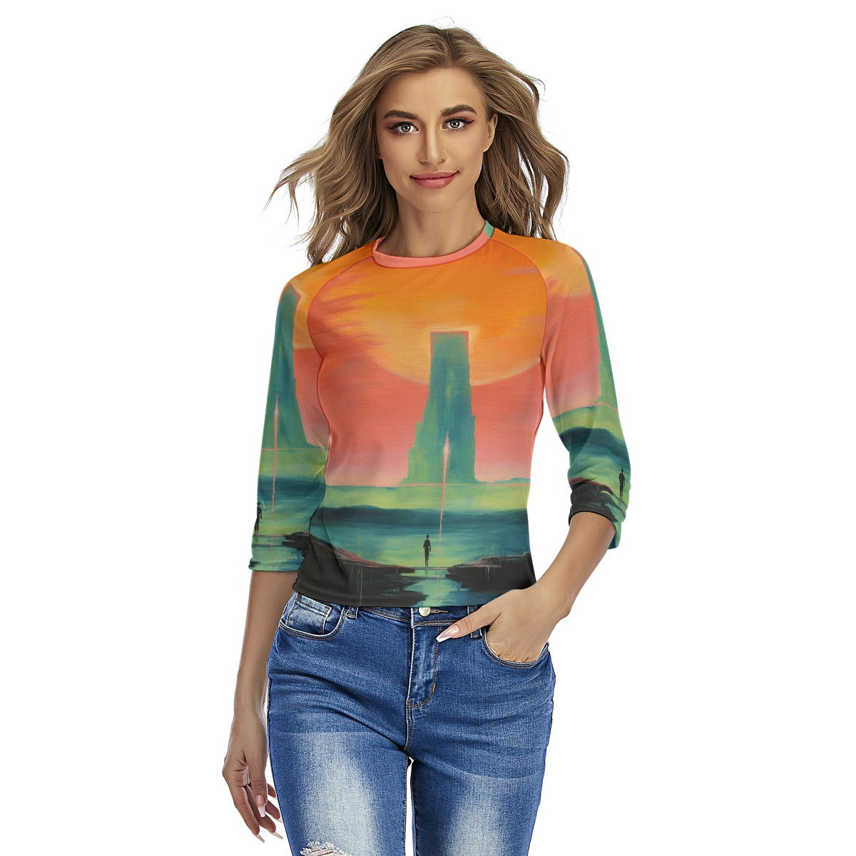 All-Over Print Women's Raglan Sleeves T-shirts