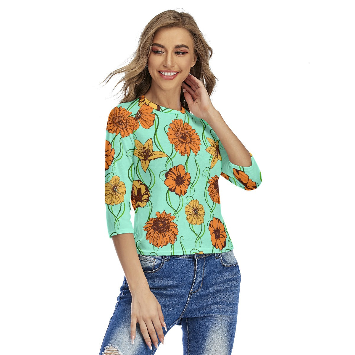 All-Over Print Women's Raglan Sleeves T-shirts