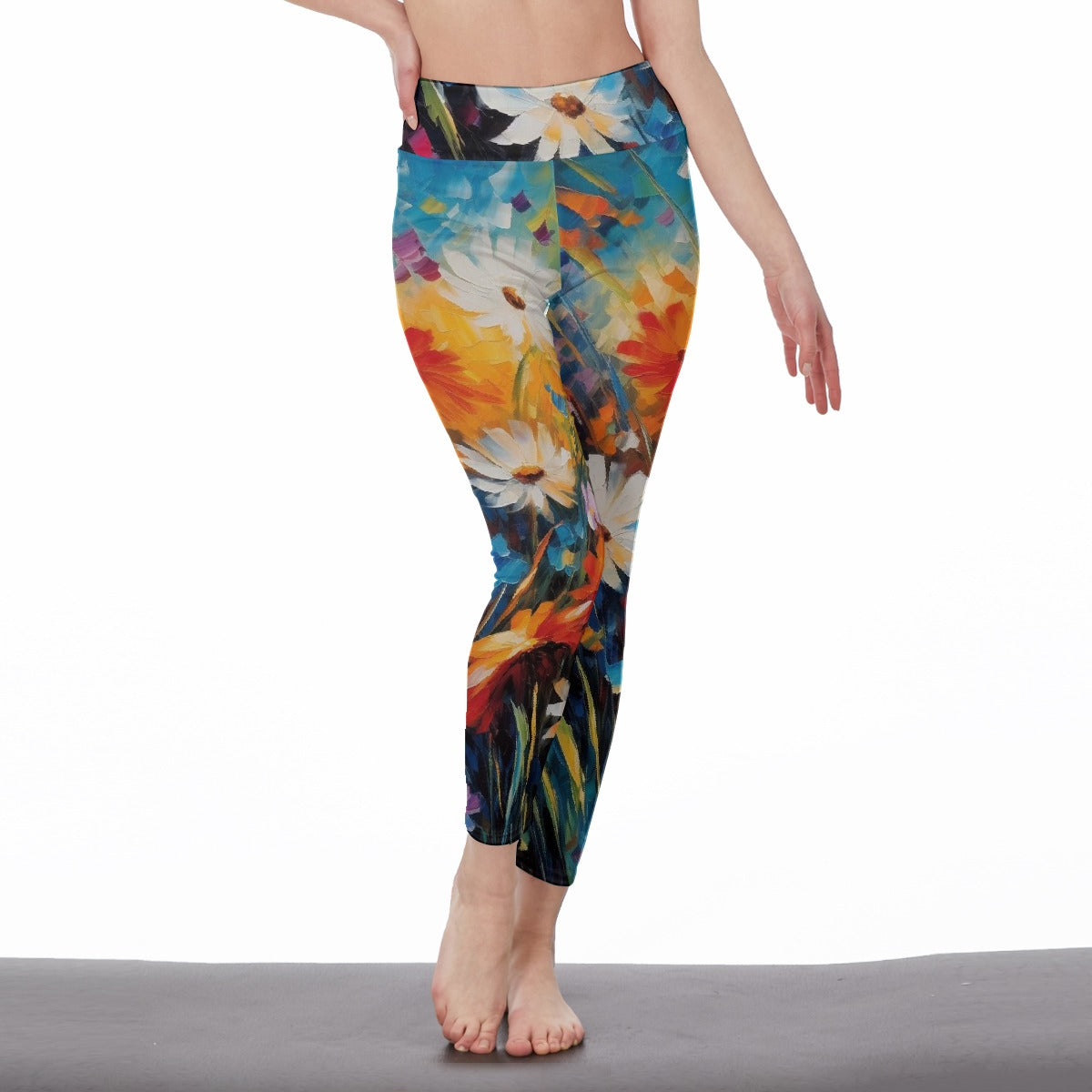 All-Over Print Women's High Waist Leggings | Side Stitch Closure