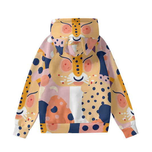 All-Over Print Women’s Hoodie With Decorative Ears