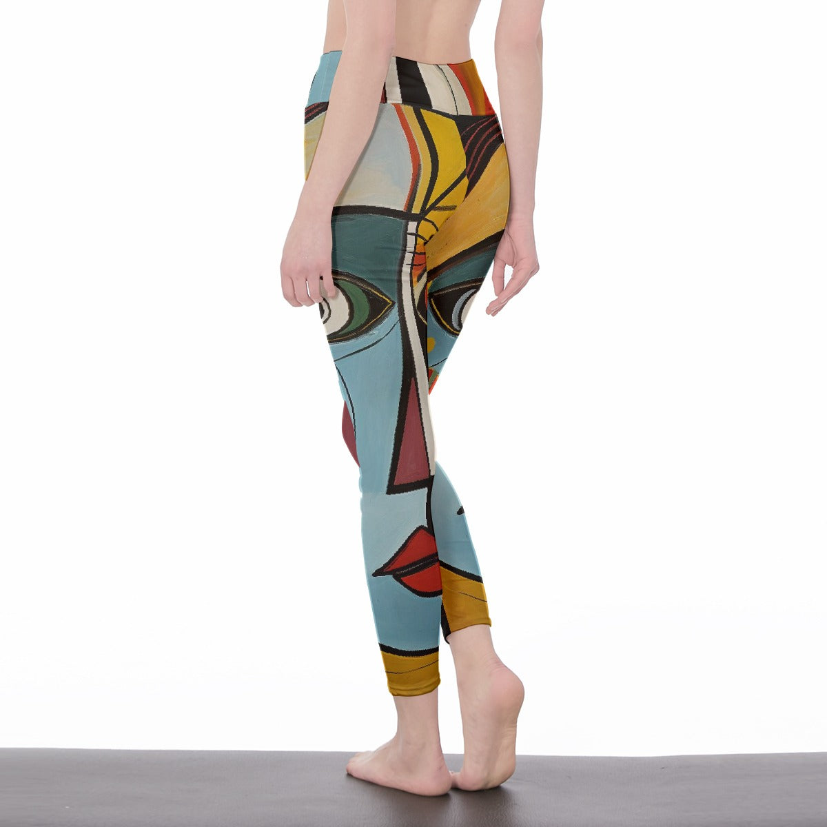 All-Over Print Women's High Waist Leggings | Side Stitch Closure