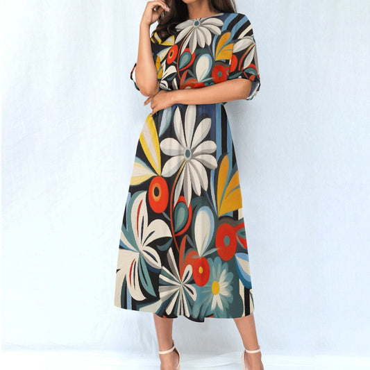 All-Over Print Women's Elastic Waist Dress