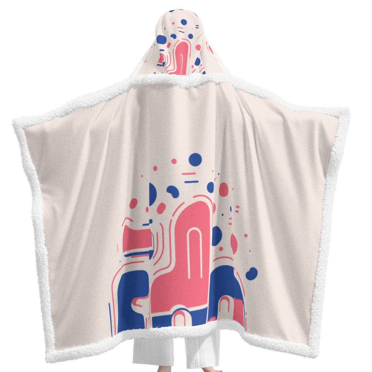 All-Over Print Unisex Wearable Hooded Blanket