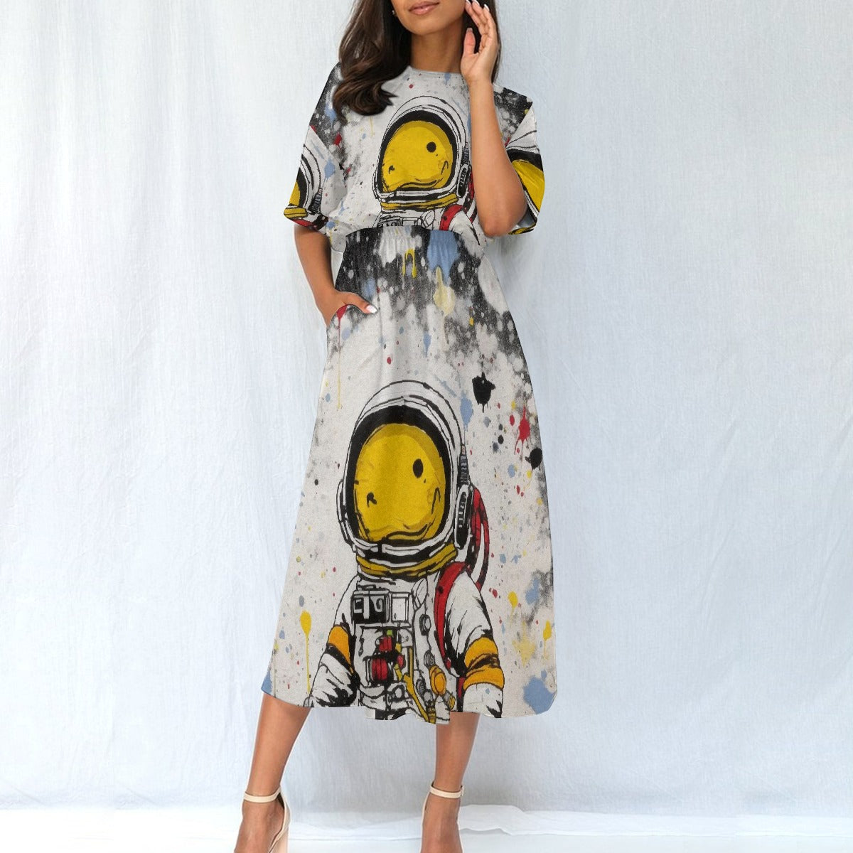 All-Over Print Women's Elastic Waist Dress