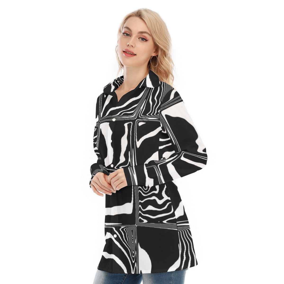 All-Over Print Women's Long Shirt