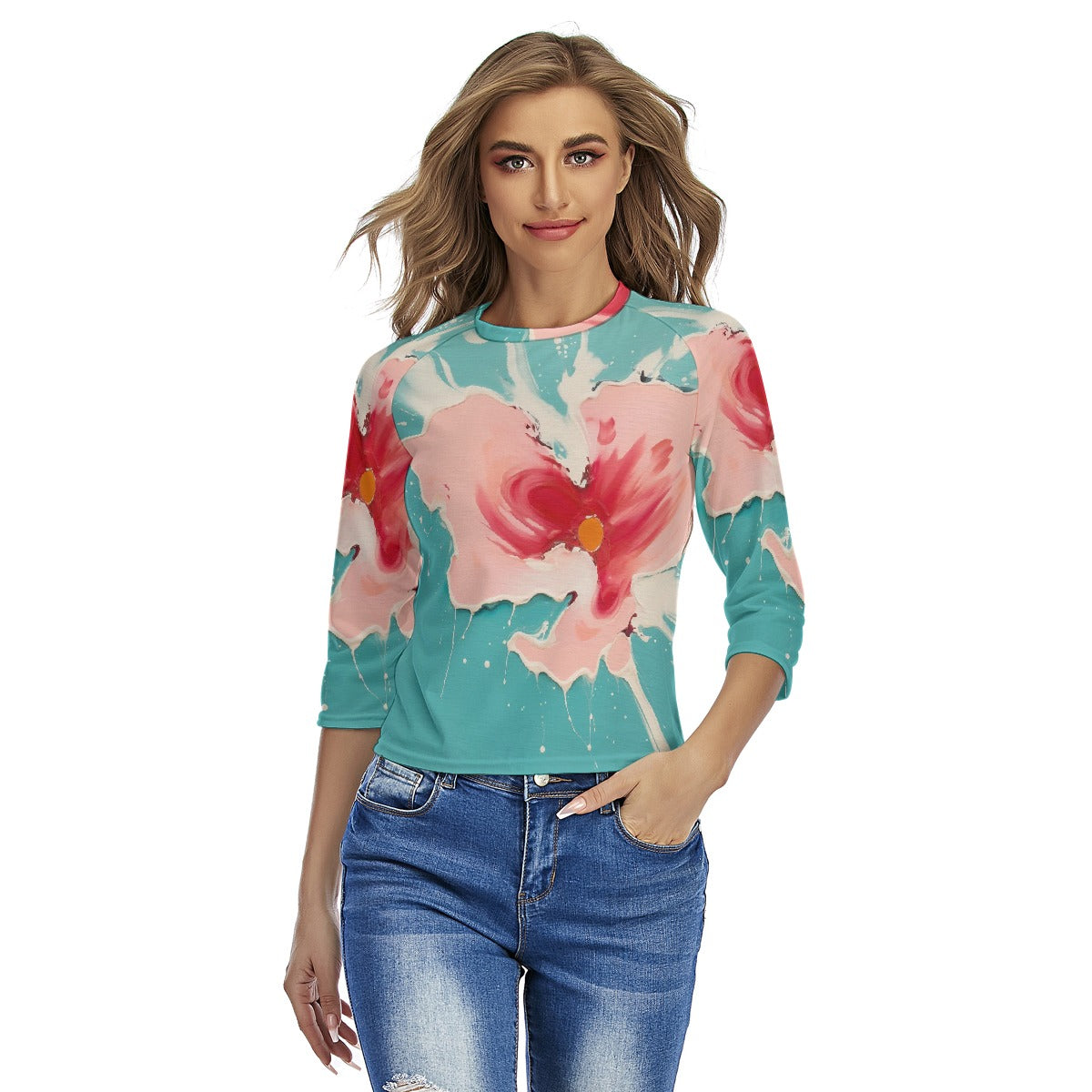 All-Over Print Women's Raglan Sleeves T-shirts