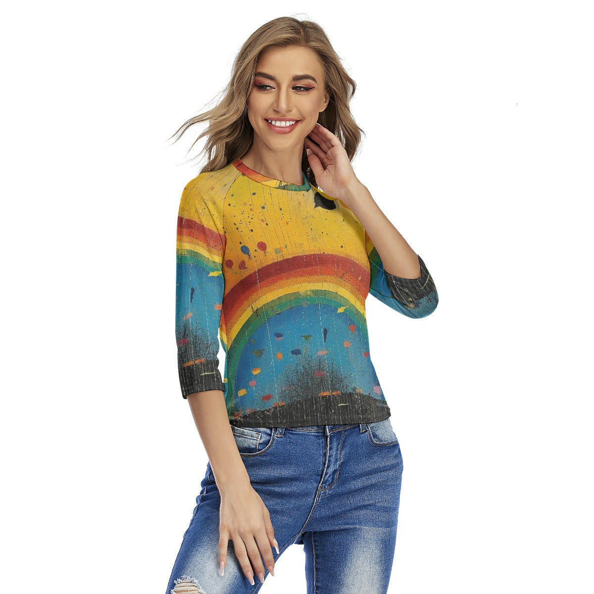 All-Over Print Women's Raglan Sleeves T-shirts