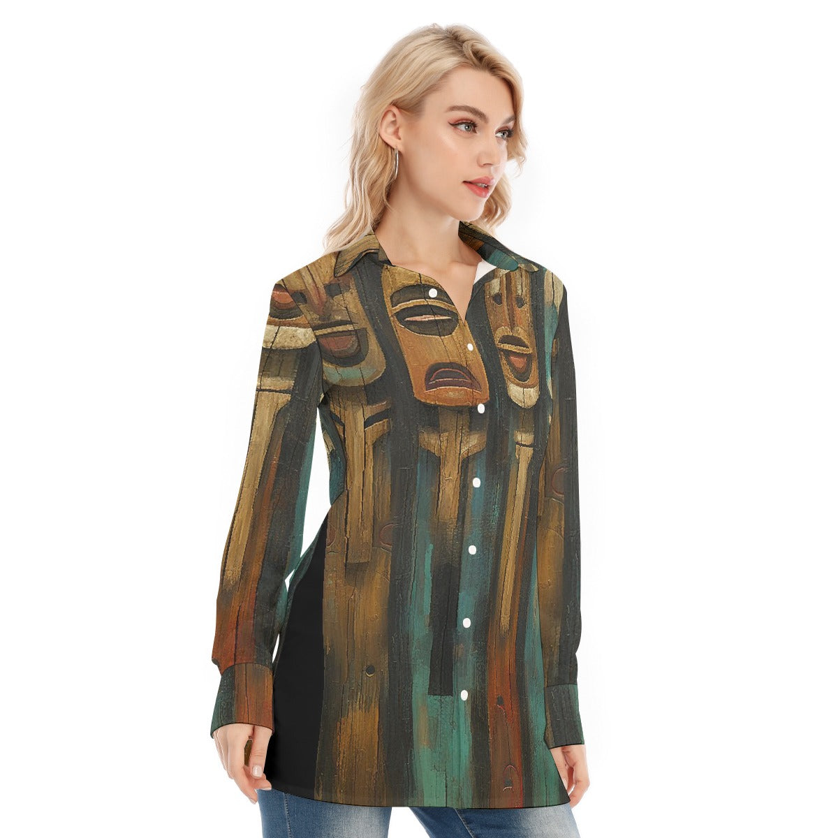 All-Over Print Women's Long Shirt