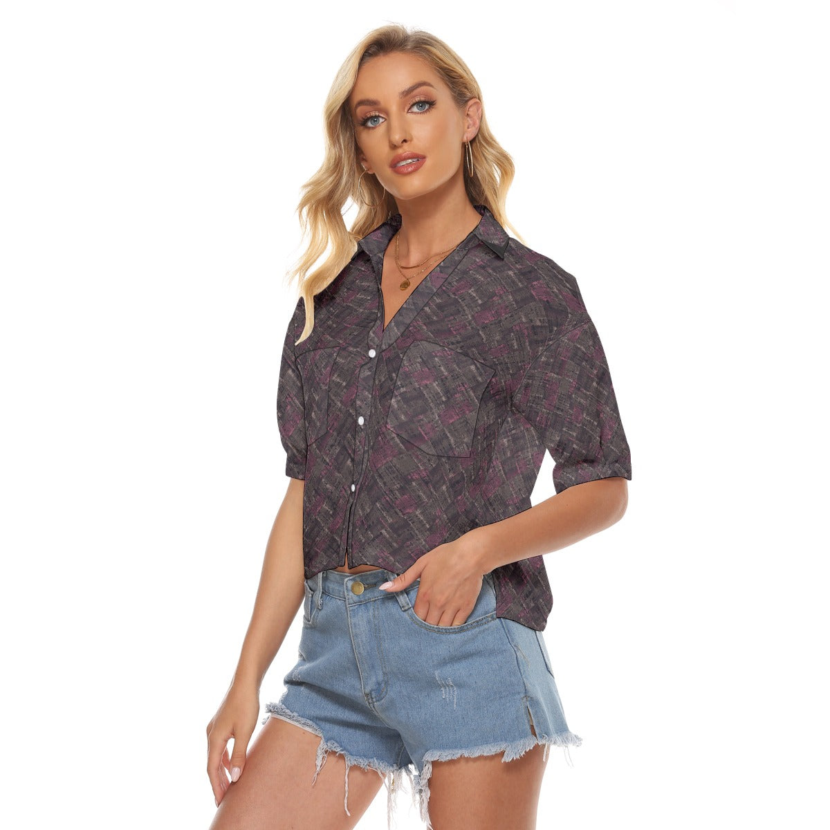 All-Over Print Women's V-neck Shirts