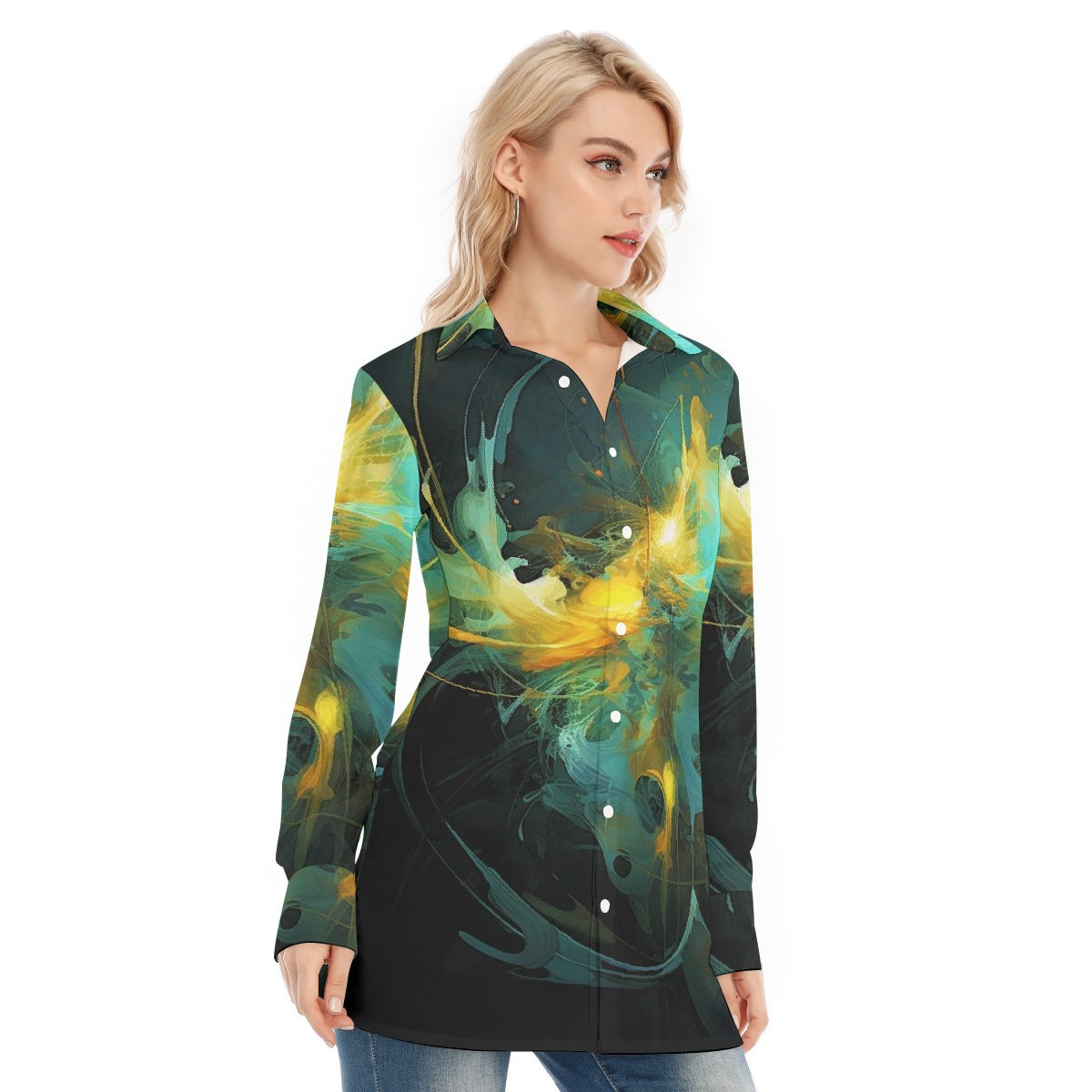 All-Over Print Women's Long Shirt