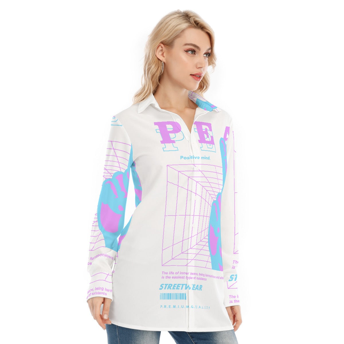 All-Over Print Women's Long Shirt