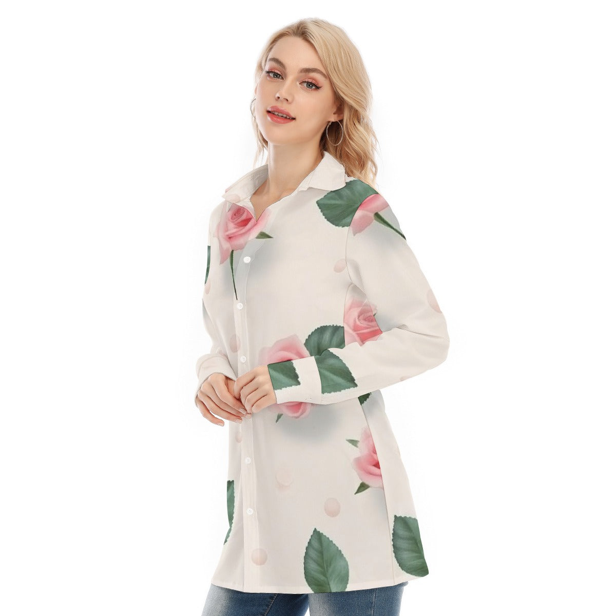 All-Over Print Women's Long Shirt