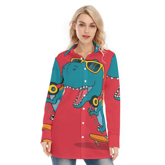 All-Over Print Women's Long Shirt