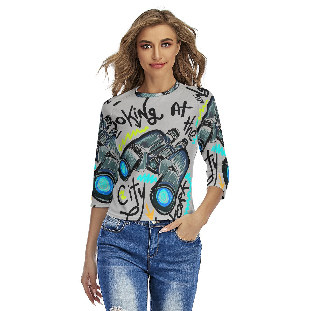 All-Over Print Women's Raglan Sleeves T-shirts