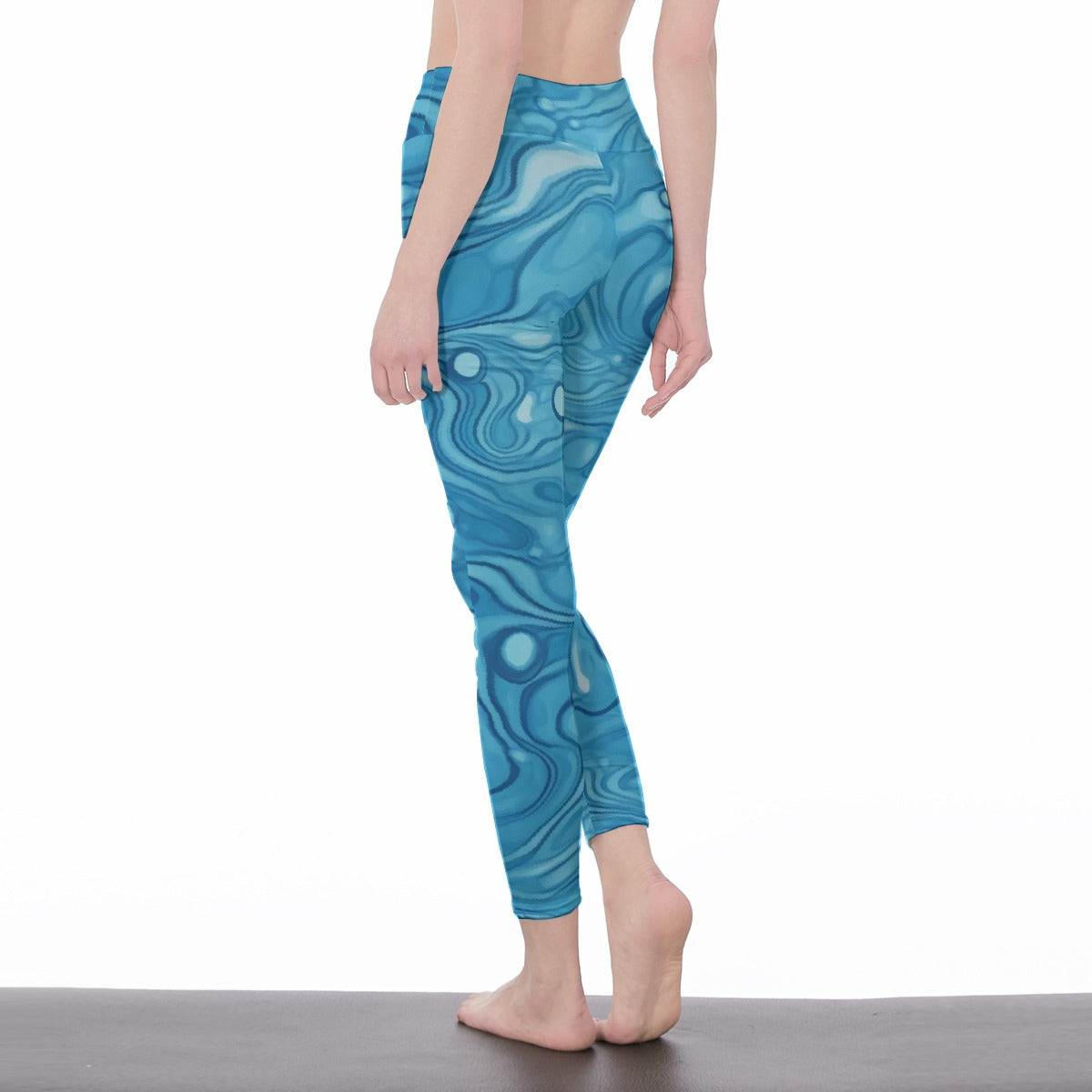 All-Over Print Women's High Waist Leggings | Side Stitch Closure