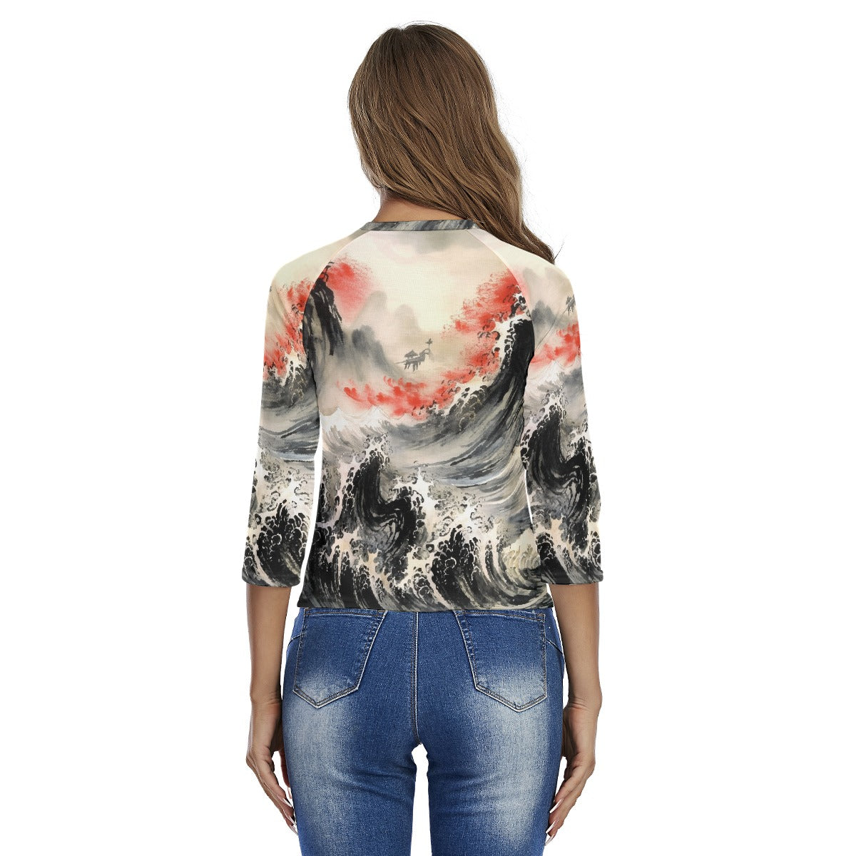 All-Over Print Women's Raglan Sleeves T-shirts