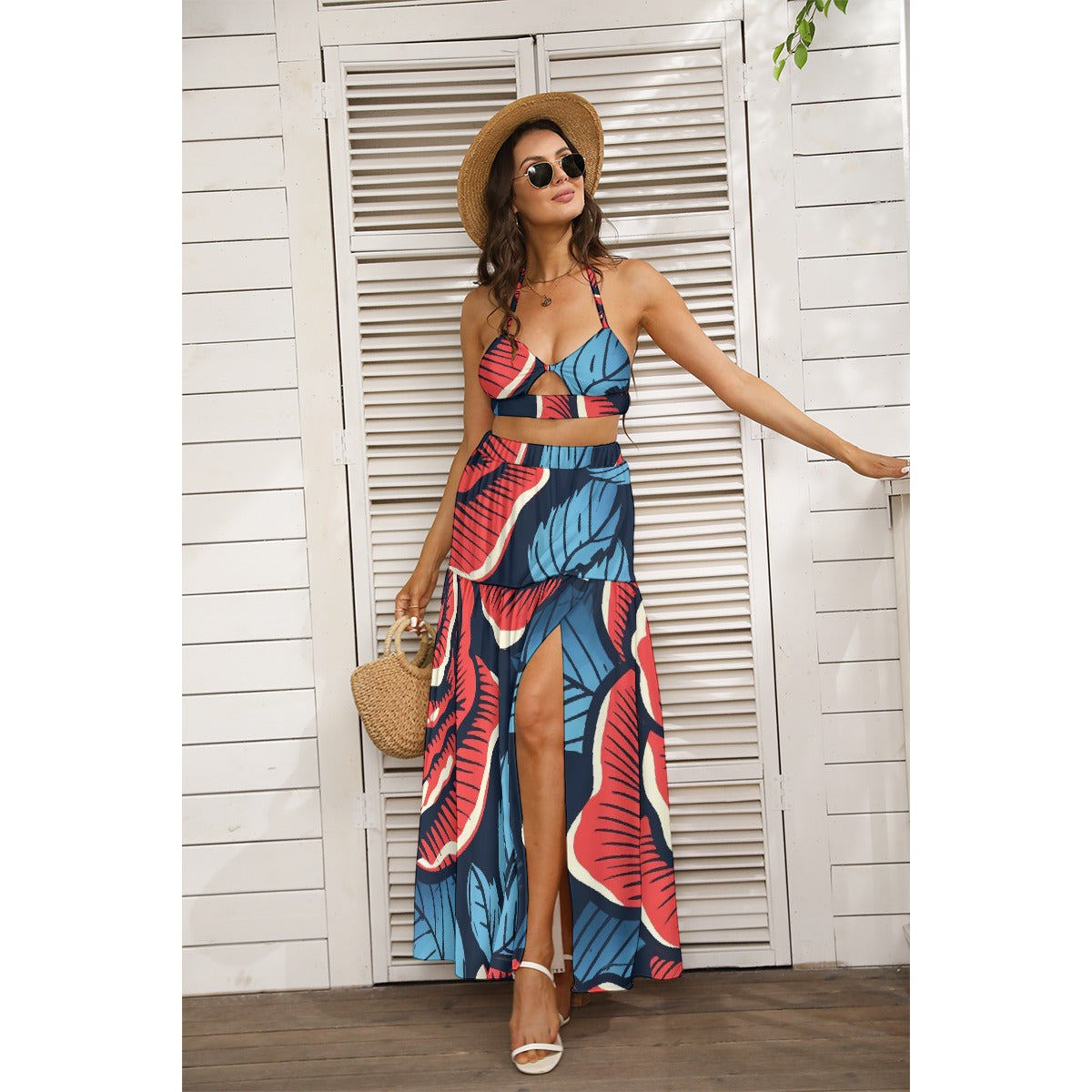 All-Over Print Women's Tie Back Wrap Dress