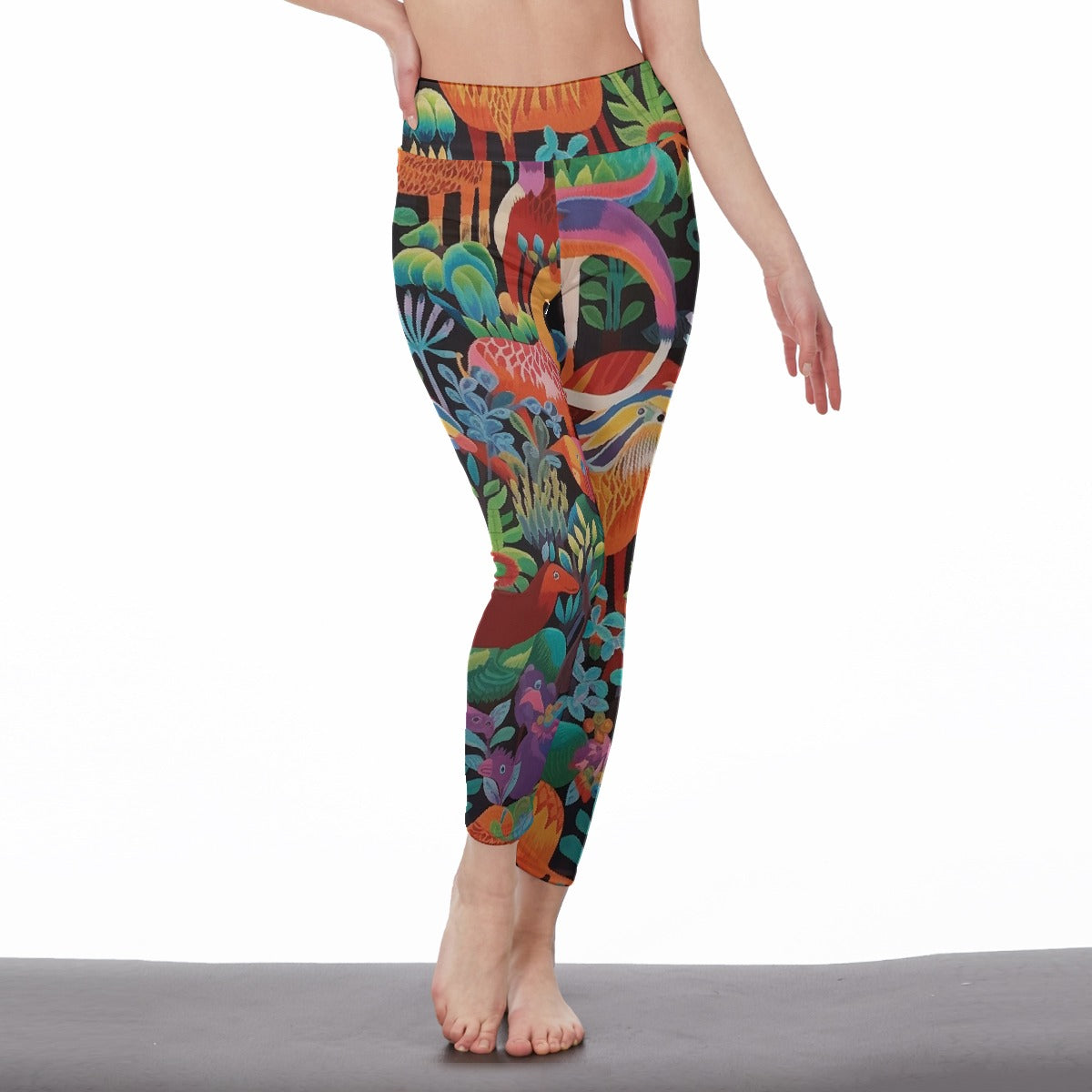 All-Over Print Women's High Waist Leggings | Side Stitch Closure