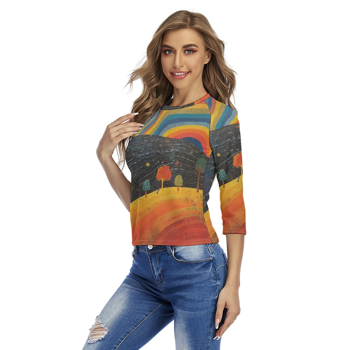 All-Over Print Women's Raglan Sleeves T-shirts