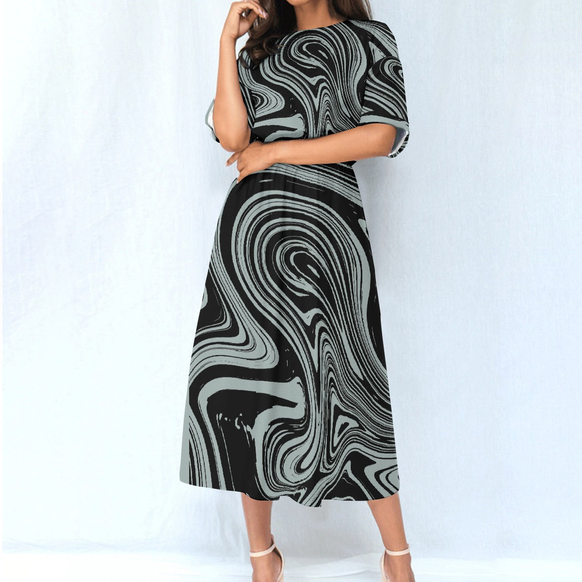 All-Over Print Women's Elastic Waist Dress