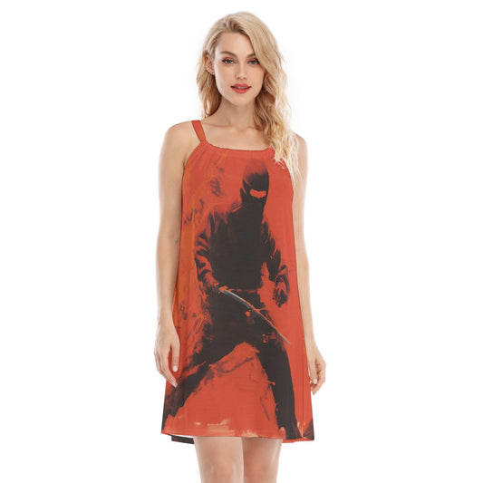 All-Over Print Women's O-neck Cami Dress