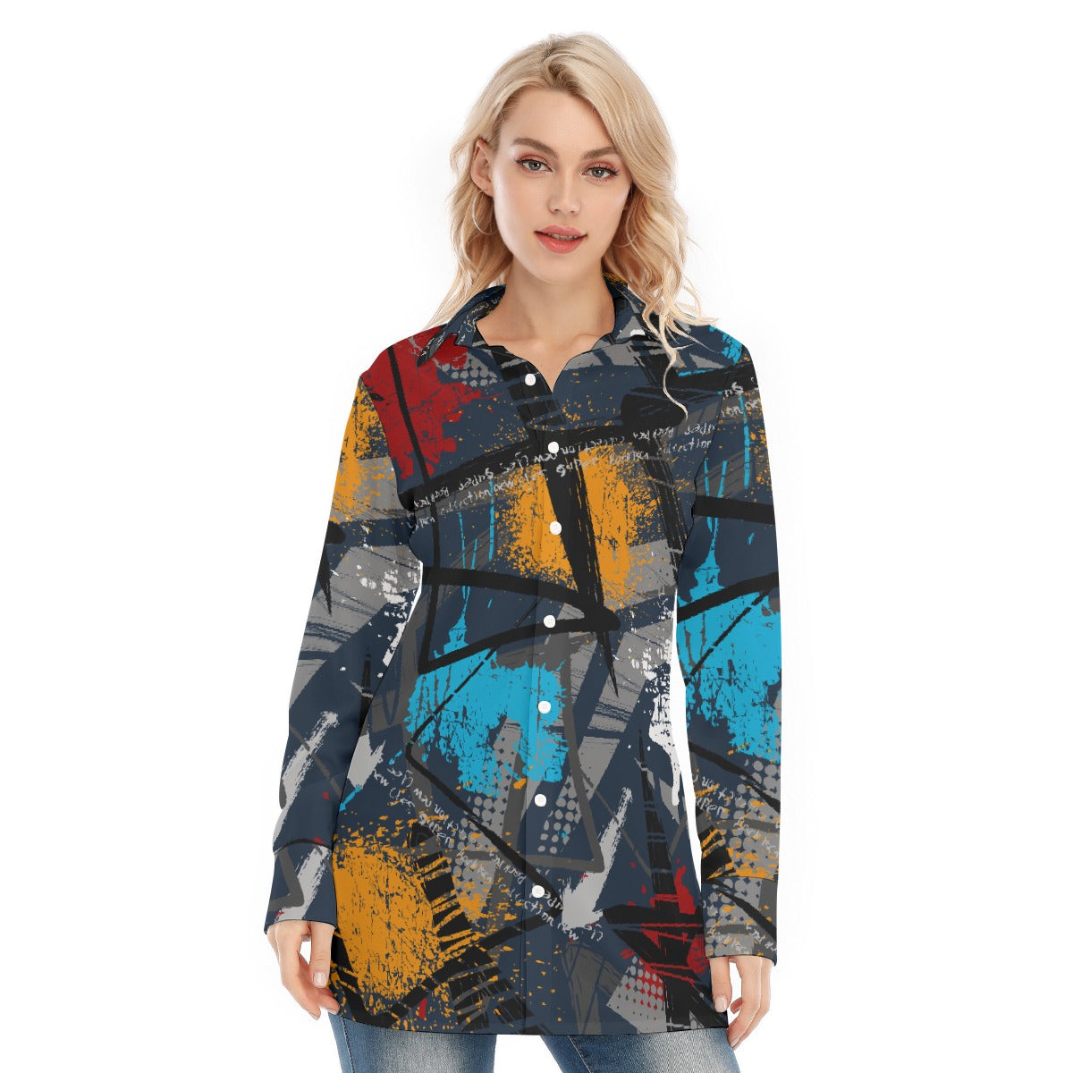 All-Over Print Women's Long Shirt