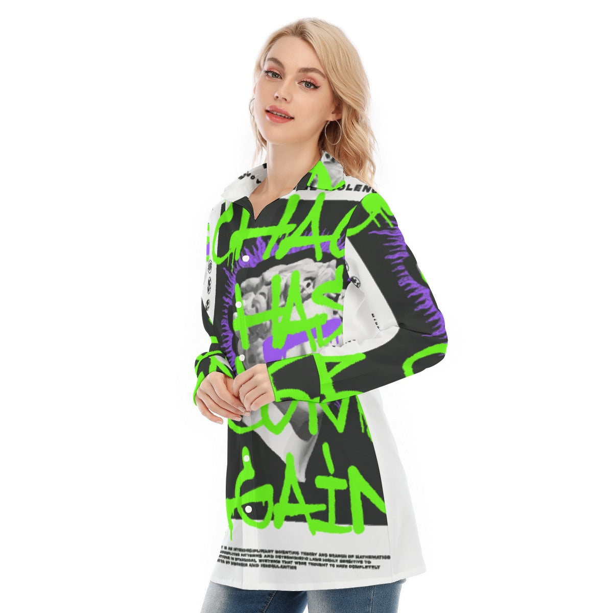 All-Over Print Women's Long Shirt