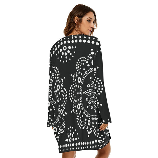 All-Over Print  Women's Loose Crew Neck Dress