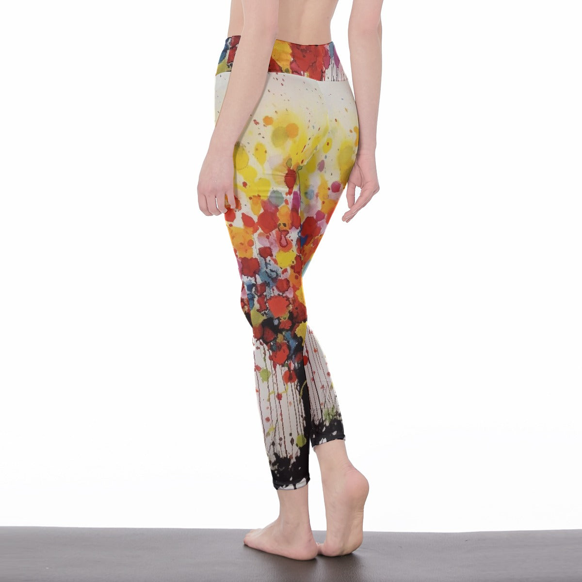 All-Over Print Women's High Waist Leggings | Side Stitch Closure