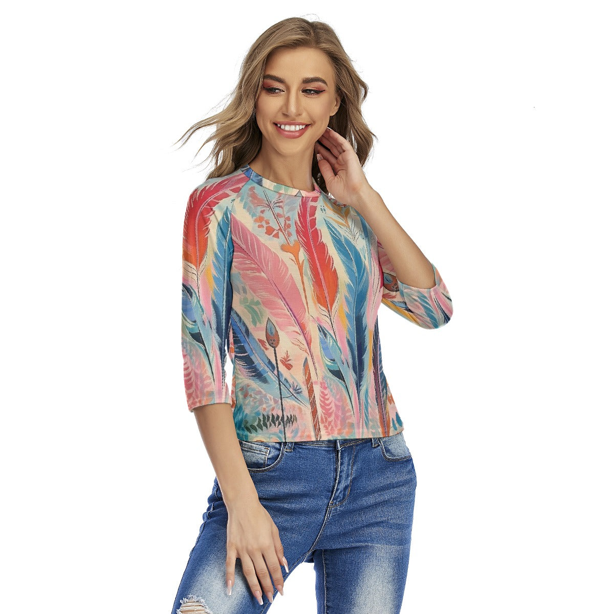 All-Over Print Women's Raglan Sleeves T-shirts