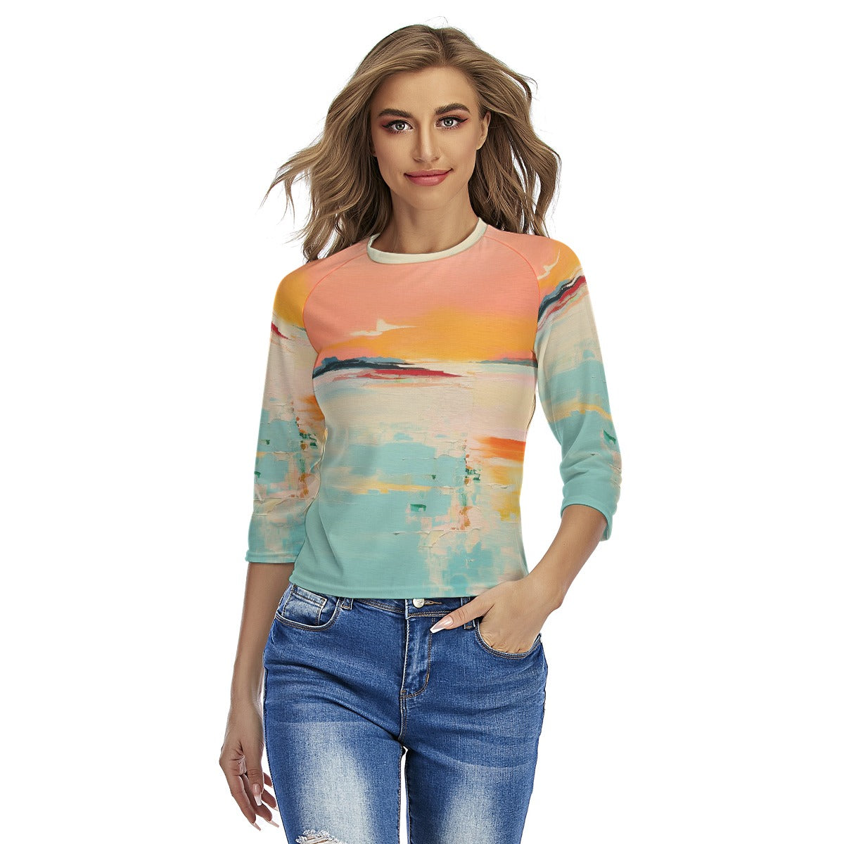 All-Over Print Women's Raglan Sleeves T-shirts